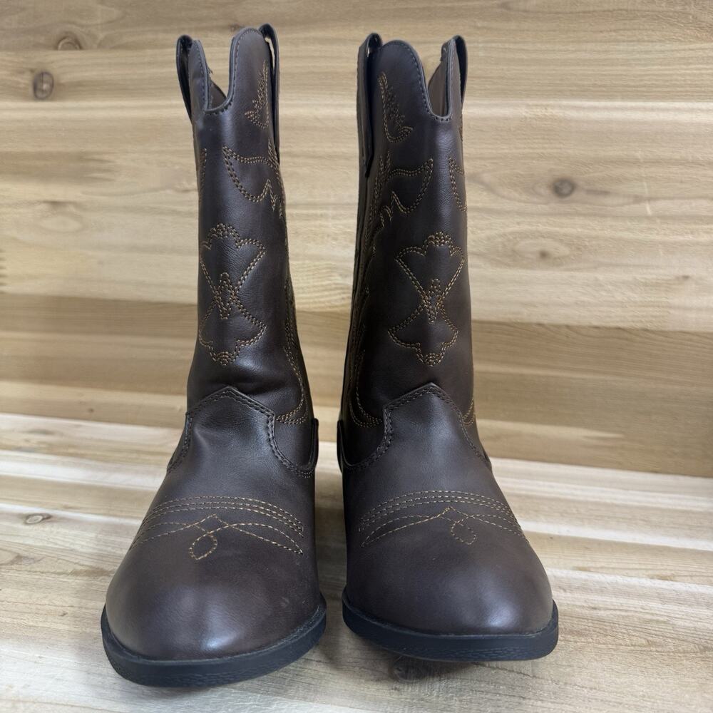 Dream Pairs Kids Girls Cowgirl Western Boots Mid Calf Boots Riding Boots Size 3Y - Picture 3 of 11